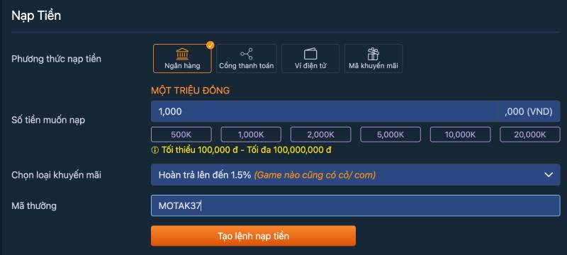 Hướng Dẫn Nạp Tiền Alo789 Chi Tiết Và Lợi Ích Đặc Biệt 2 Nạp tiền qua ngân hàng